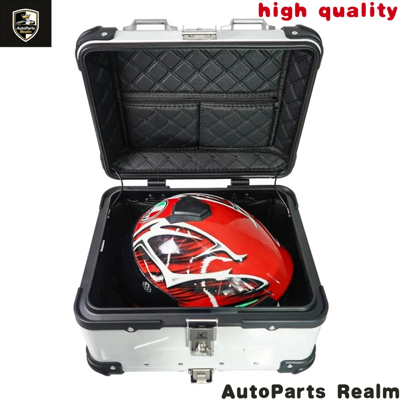 Hot Selling ProductsHigh Quality 45L Round - Motorcycle Top Box With - Collision Corner Guards Aluminum Alloy Fit All