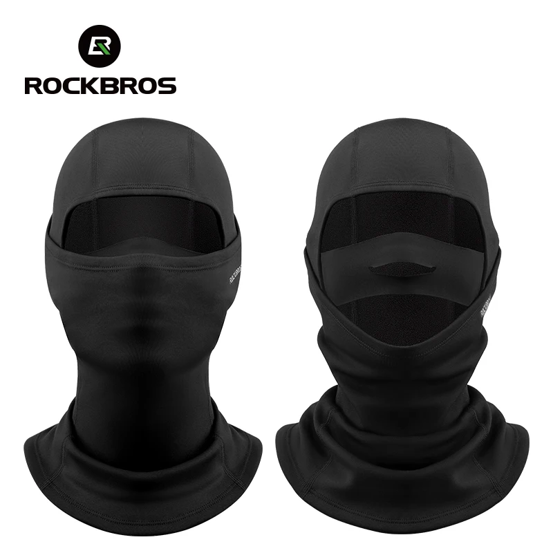 ROCKBROS Gruba, ocieplana maska rowerowa z pełną ochroną twarzy, wiatroodporna kominiarka narciarska, na szyję, do jazdy motocyklem, na zimę