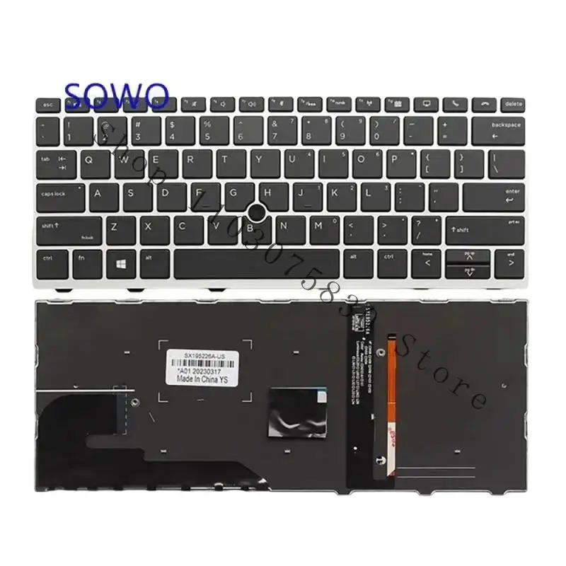 

WYORESY New Keyboard with backlit for HP 830 G5 G6 835 G5 836 G5 G6 730 G5 735 G5 G6 @
