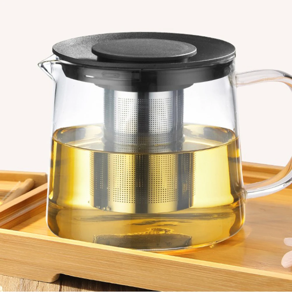 

1Pcs Heating Kettle 1000ml Heat Resistant Glass Teapot for Home Office Outdoor Glass Teapot Elegant Handle Non Slip Base Design