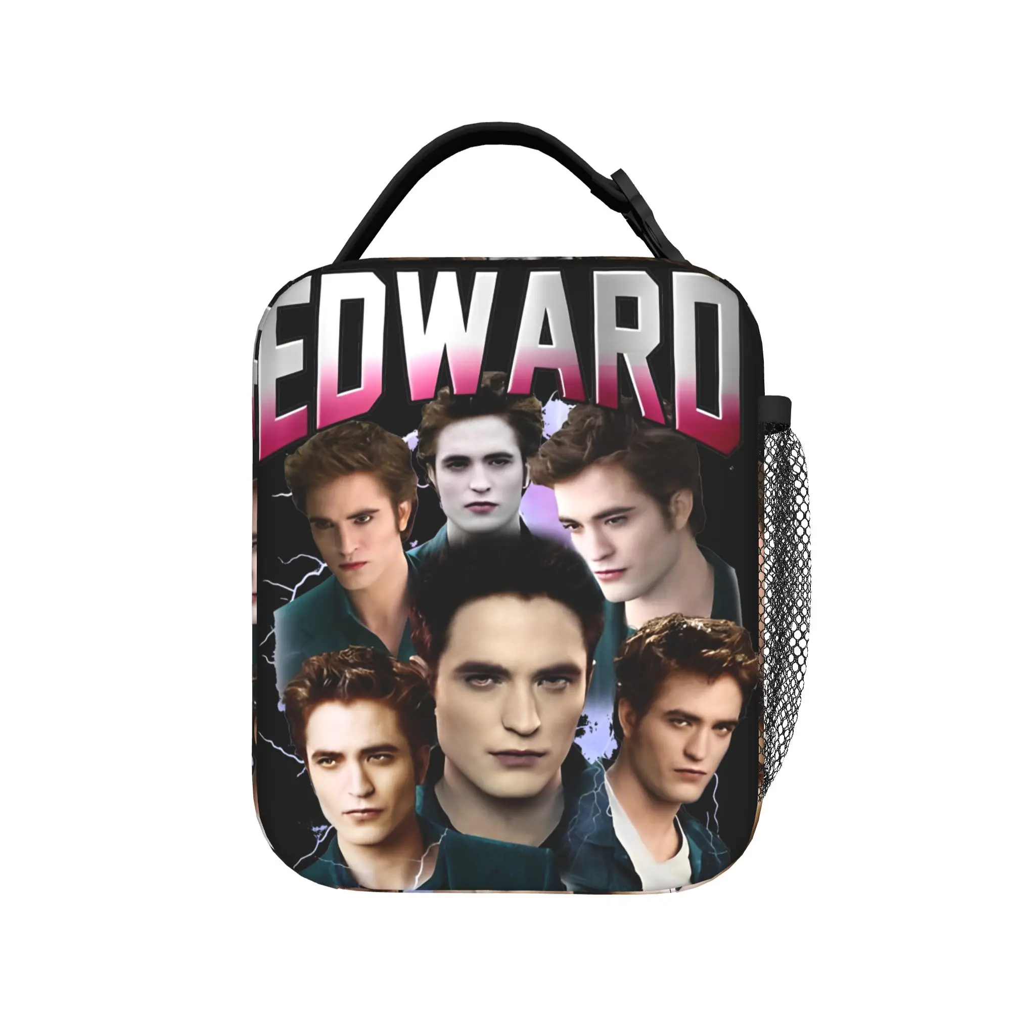Vintage Edward Insulated Lunch Bag Portable The Twilight Saga Lunch Container Thermal Bag Tote Lunch Box Beach  Travel Men Women