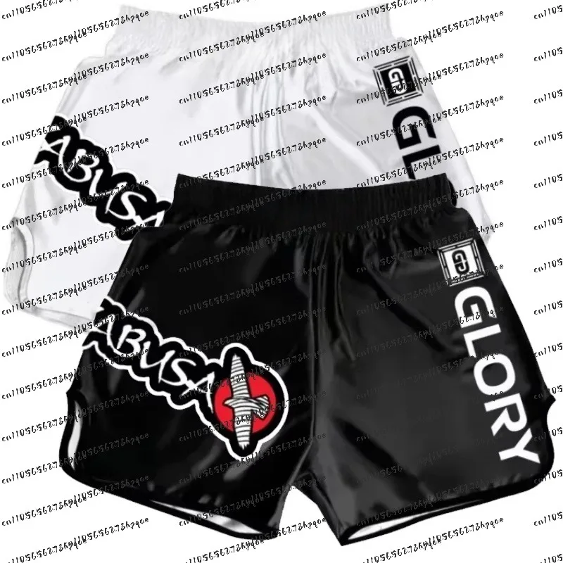 

Muay Thai Shorts, Breathable Boxing Trunks for Men Kickboxing Training Pants Elastic Waist Combat Sports Fight Competition Gear