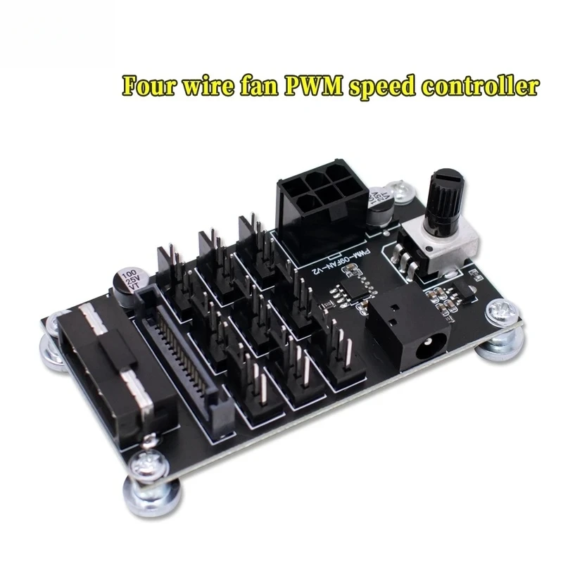 Computer Chassis PWM Violent Fan Speed Controller 9-way High-power Fan Hub Controller Fan Governor