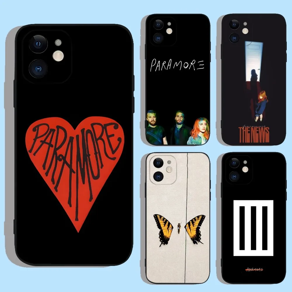 

Band P-ParamoreS Phone Case For iPhone 16,15,14,13,12,11,XS,XR,X,8,7,Pro,Max,Plus,mini Silicone Black Cover