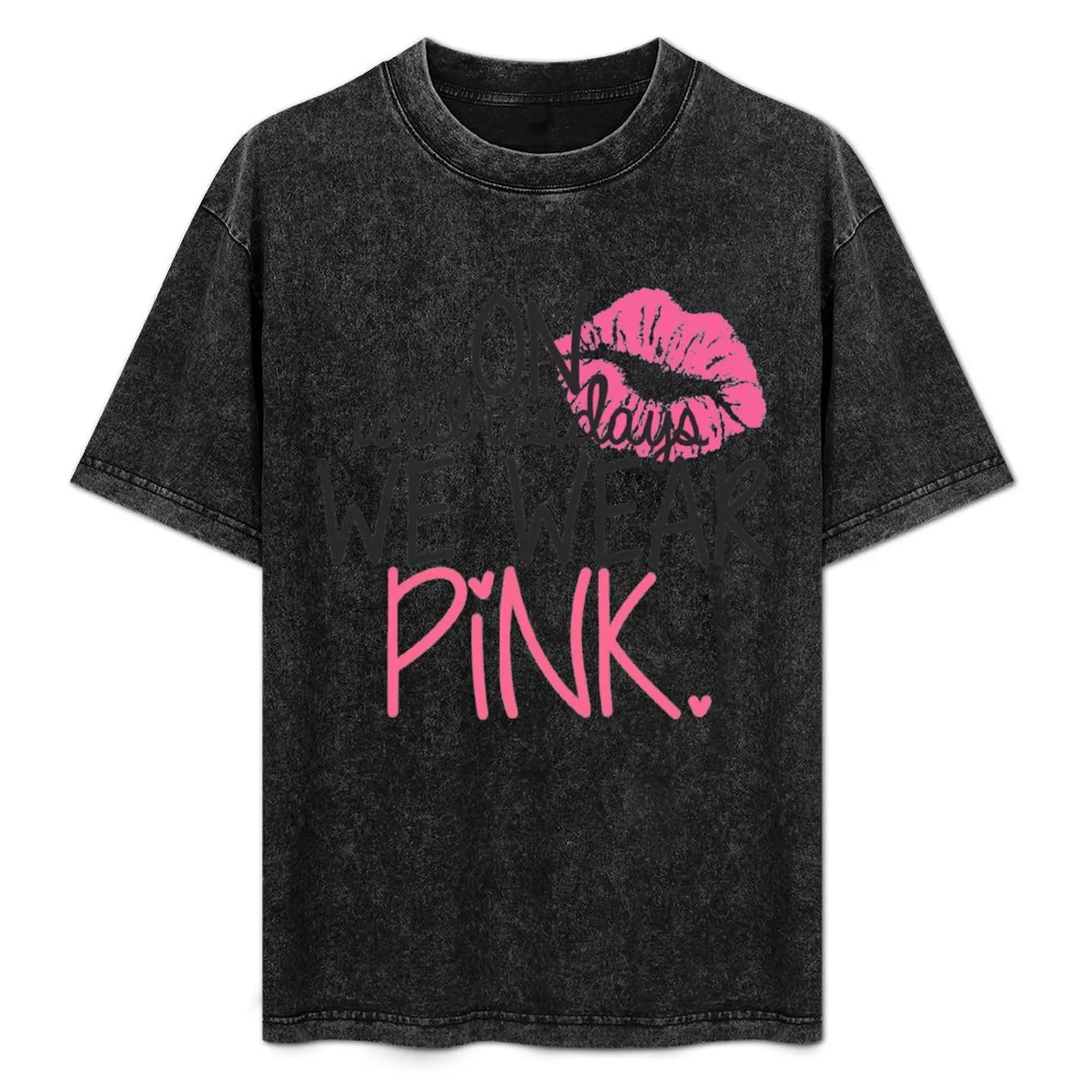 

On Wednesdays We Wear Pink T-Shirt Big Size Short Sleeve Casual Top
