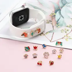 1PC New Watchband Decorative Charms For Apple Watch Band Silicone Bracelet Metal Leg Decorative Nails For Iwatch Sport Strap