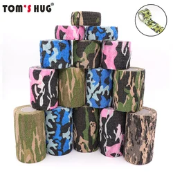 4.8m Camouflage Elastic Wrap Tape Self-Adhesive Sports Protector Bandage for Ankle Knee Finger Arm - Hunt Disguise Bands