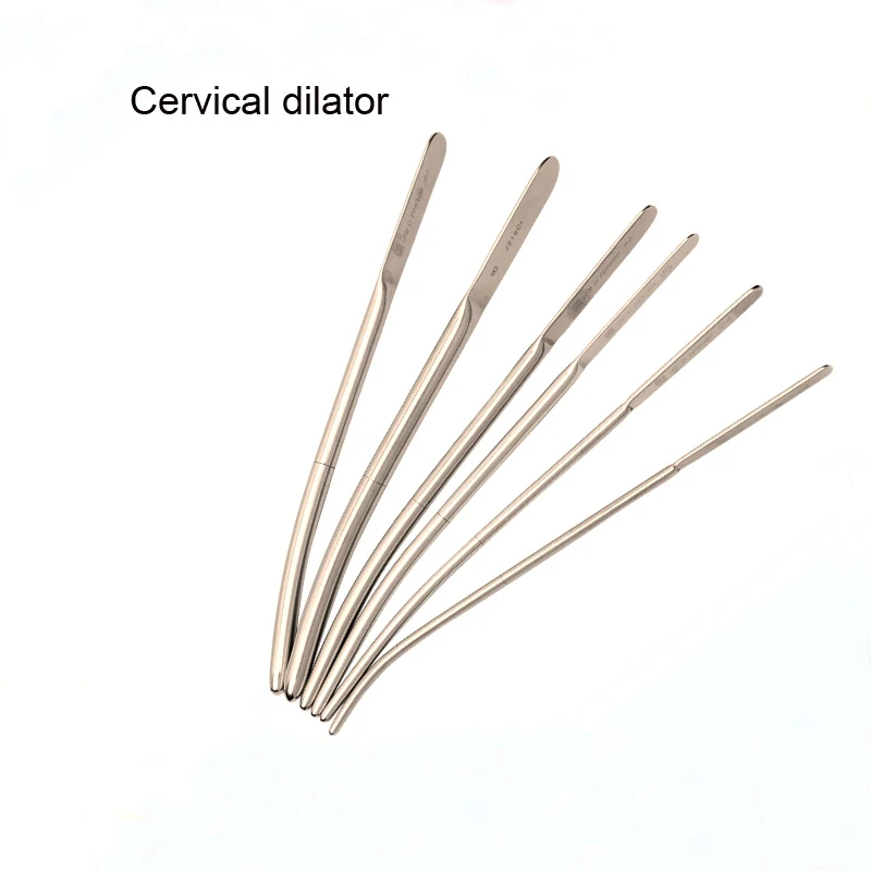 Cervical Dilator, Gynecological Medical Device, Stainless Steel Dilation Rod, Dilating Strip, Round Head, Size 3.5-13