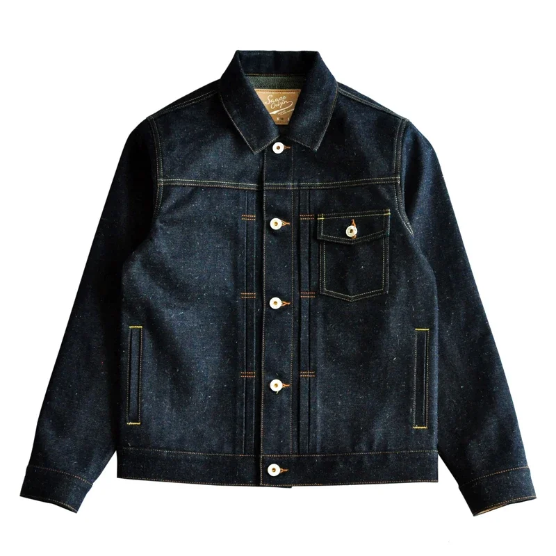 SAUCE ORIGIN Men Jackets Men Motorcycle Denim Jacket Jean Jacket Silver Button Cotton Linen Colored Selvedge Denim Handmade