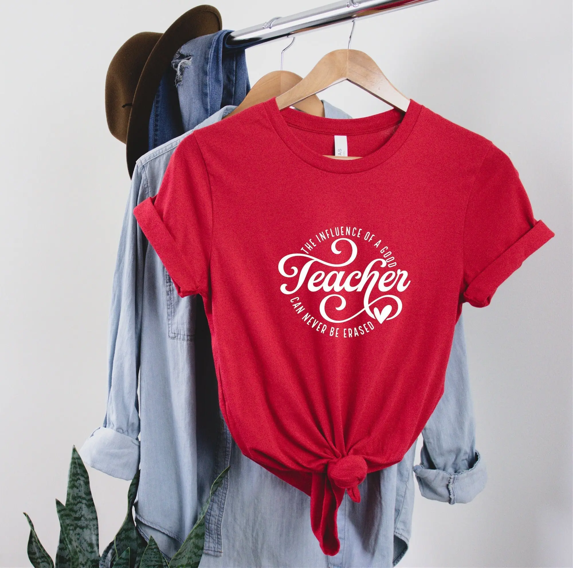 The Influence Of A Good Teacher Can Never Be Erased T Shirt Teacher's Day For Appreciation