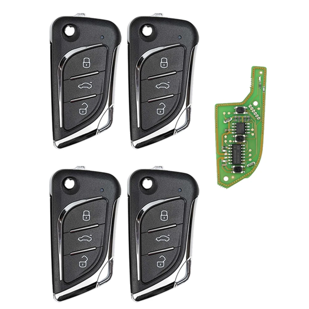 4Pcs/Lot Universal Remote Key Wire Remote Key XKLKS0EN XKLKSOEN for VVDI Key Tool LEI. Style 3 Buttons