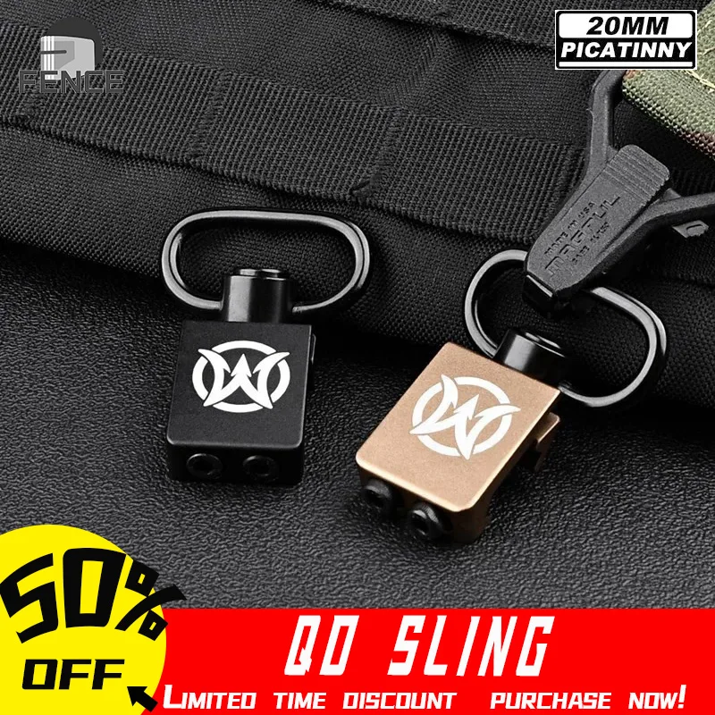 WADSN QD Sling Mount UN Tactical 45 Degree Offset Qd Adapter Metal EO SI Gloc Slings Base For 20MM Rail Hunting Accessories