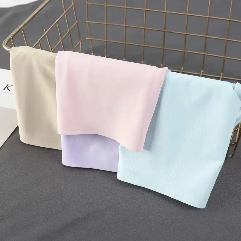 Cuecas sem costura sem costura para mulheres e meninas, seda gelada, simples, monocromáticas, finas, respiráveis, bem próximas, verão, 1 pc