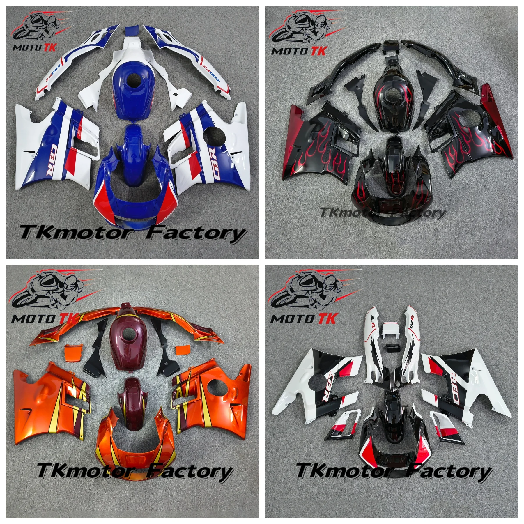 1991 - 1994 CBR 600 F2 Plastic Fairings 1991 CBR 600 F2 Full Body Kits 1992 For Honda Cbr600 Fairings