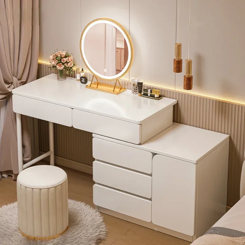 Drawers Mirror Dressers Bedroom Storage White Women Dressers Storage Organizer Luxury Corner Schminktisch Household Products