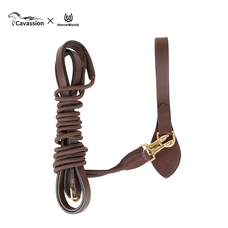 cavassion-cowhide-training-reins-for-training-aid-equipment-horse-equipment-training-accessory