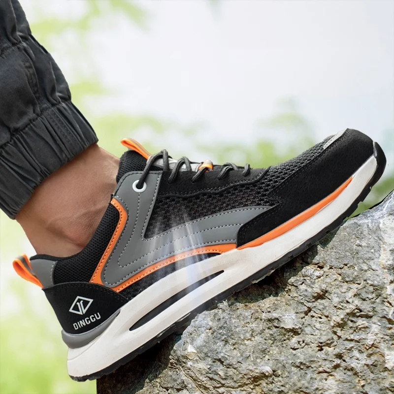 

мужские повседневные дышащие стальные носки, рабочая обувь, рабочая обувь, летние защитные ботинки, брендовые дизайнерские защитные кроссовки, безопасная обувь