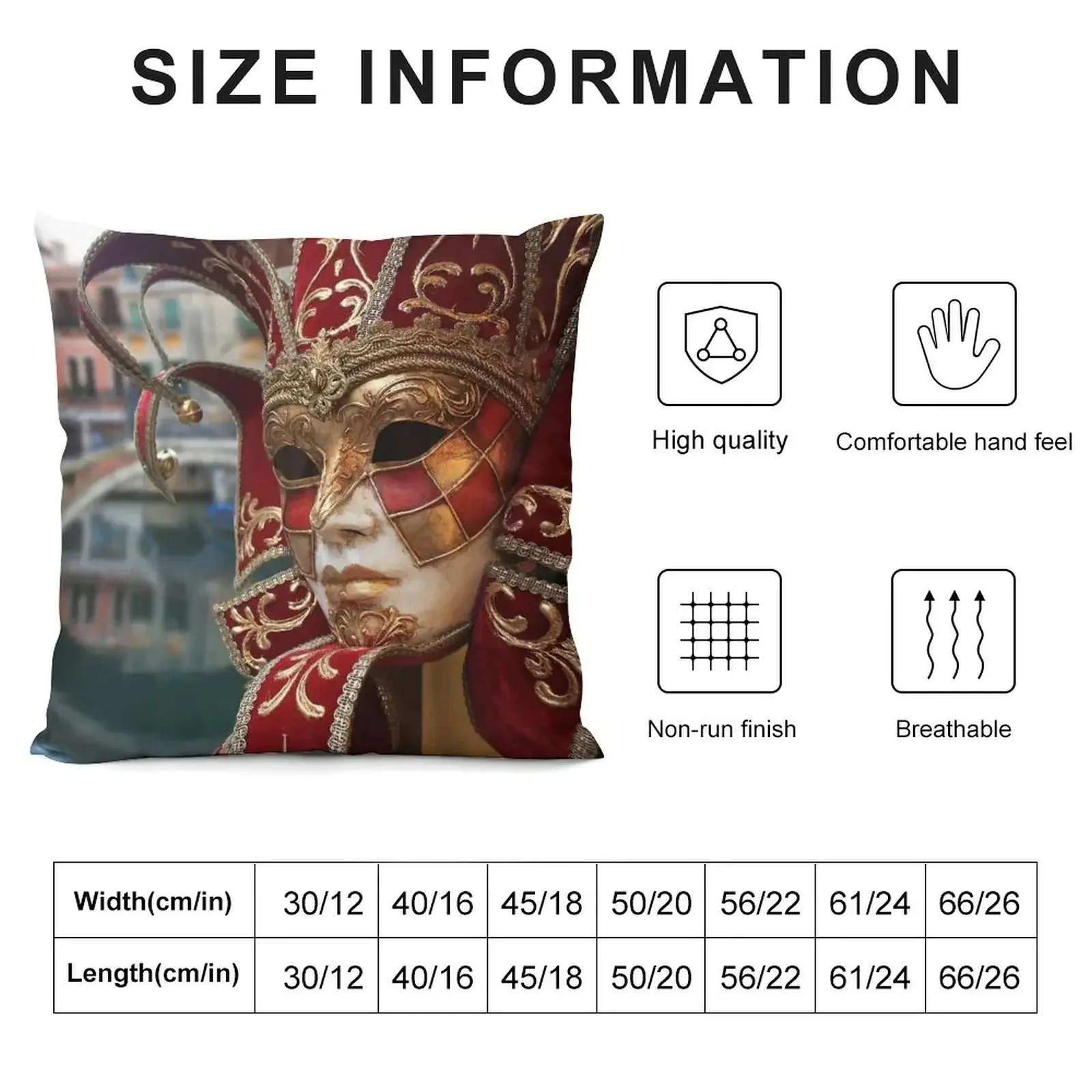 Venetian Carnival Mask, Venice canal, Venetia, Italy Throw Pillow anime girl ornamental pillows pillow