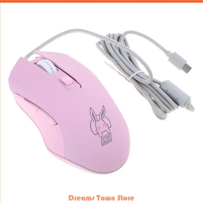 

HX6A Type C Pink Gaming Mouse с светодиодной подсветкой для Chromebook Matebook X