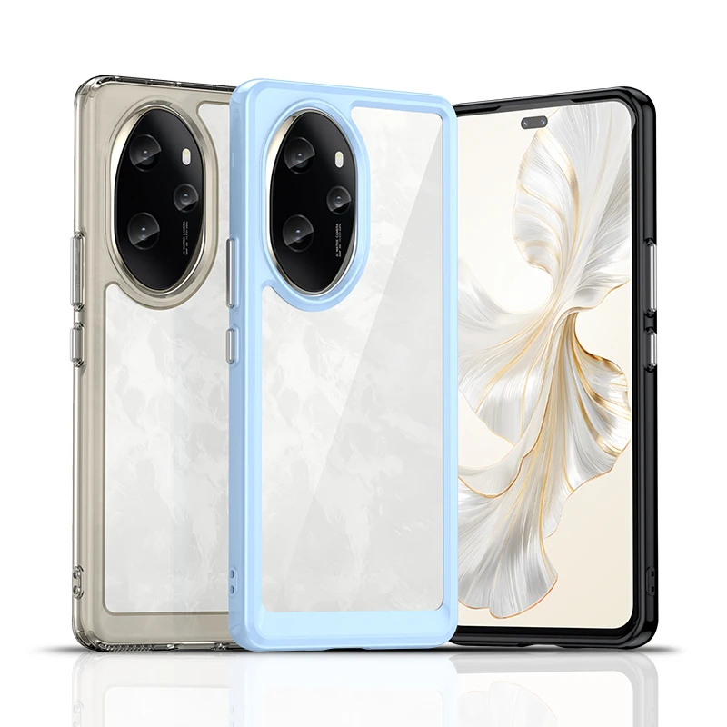 Case for Huawei Honor 100 Pro Luxury Clear Acrylic Silicone Protection Cute Phone Cover Honor100Pro MAA-AN10 MAA-AN00 Coque