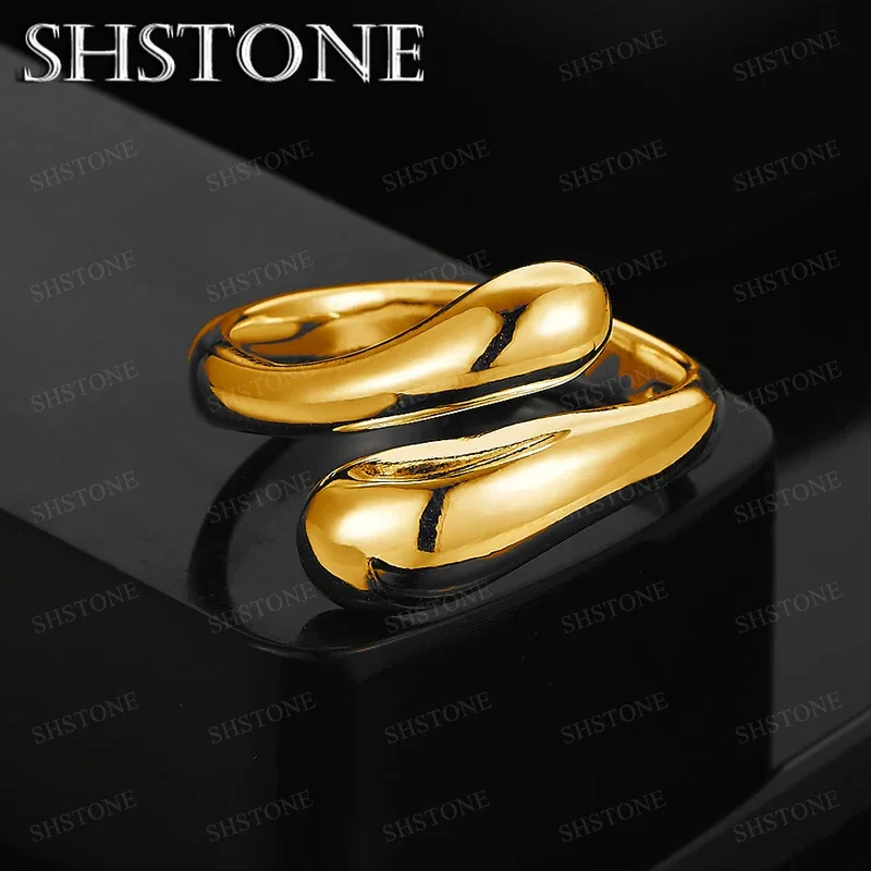 

High Quality 18k Gold Water Droplet Ring Women Party Engagement Wedding Classic Exquisite Jewelry Noble Luxury Jewelry Gifts