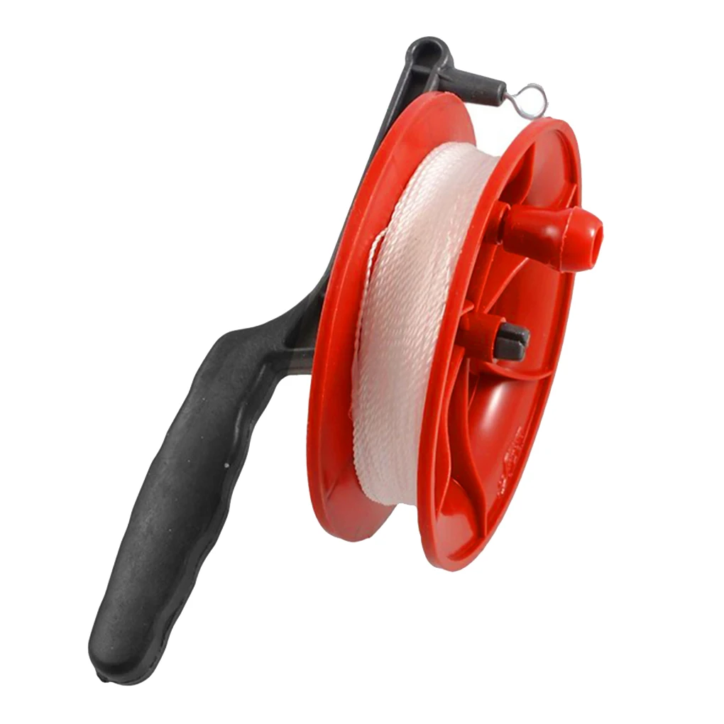 100M Flying Kite Line Kite Line Winder Grip Wheel Plastic White Line Board 11CM Diameter Flying Kites Line Cord Tools
