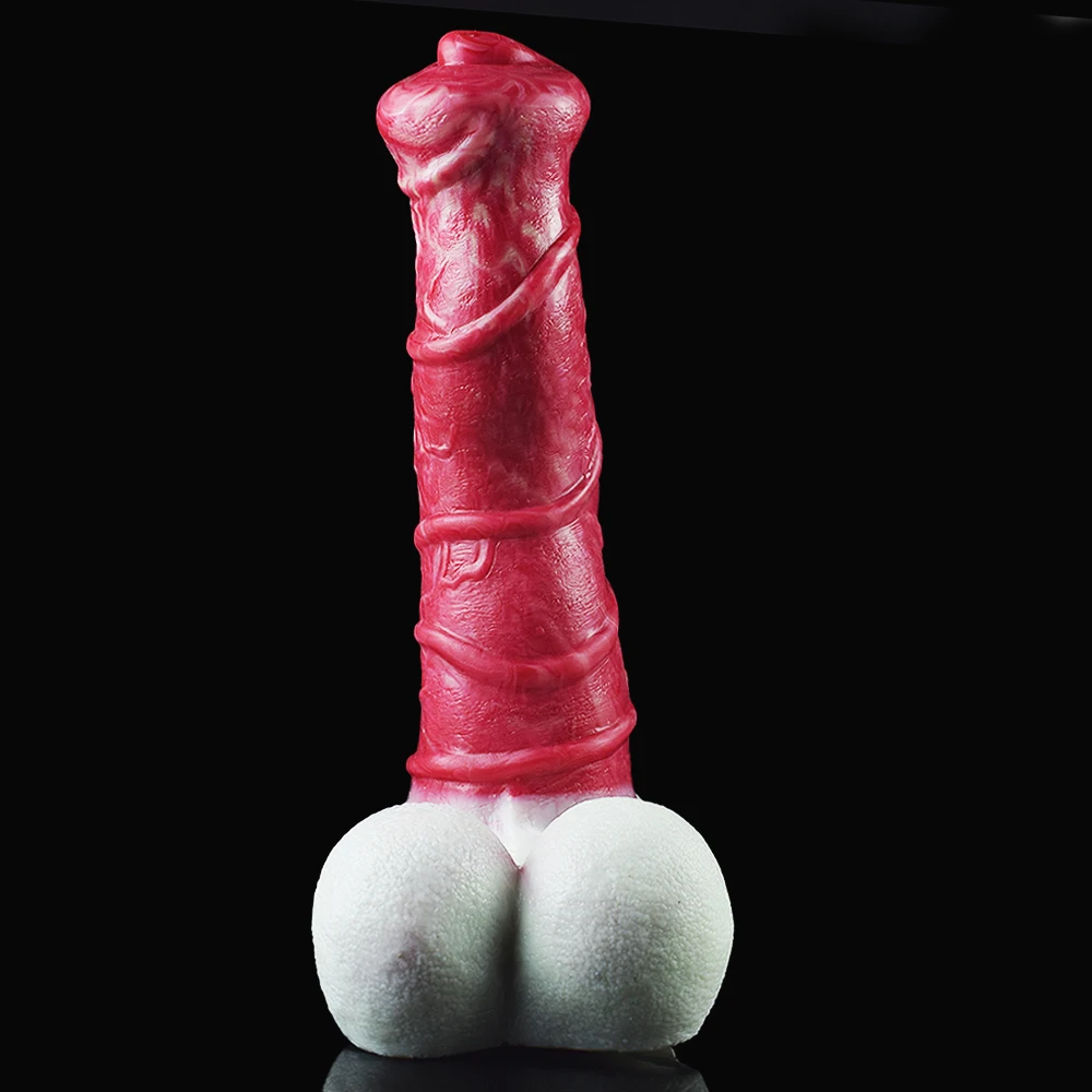 NNSX – pénis en Silicone liquide avec doubles œufs, longs godes avec ventouses pour Couple, flirt, Masturbation féminine, bouchons anaux