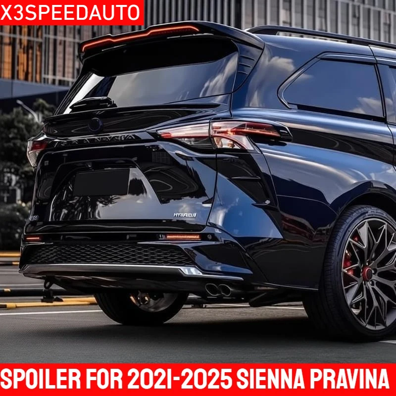 Fit For Toyota 2021-2025 Sienna Pravina Roof Factory Sporty Spoiler Wing ABS Painted Trunk Lid Car Modification
