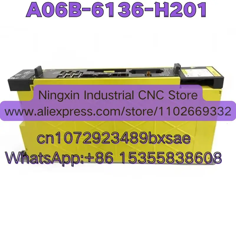 Second-hand A06B-6136-H201 A06B 6136 H201 Servo Drive  Tested OK