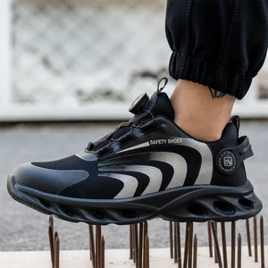 أحذية واقية رجالية مع مشبك دوار ، أحذية رياضية آمنة خفيفة الوزن ، مضادة للكسر ، حذاء فولاذي ، أحذية عمل أفضل 11 حذاء عمل للرجال للمبيعات - No5