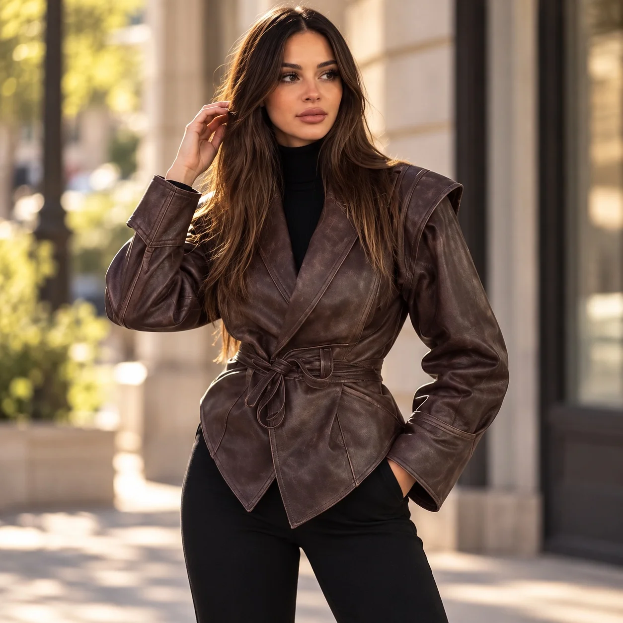 Long Sleeves No Hood Hat Regular Length Elegant Style with Elegant and Graceful Shirt Collar Shirt Collar Jacket Women Jackets