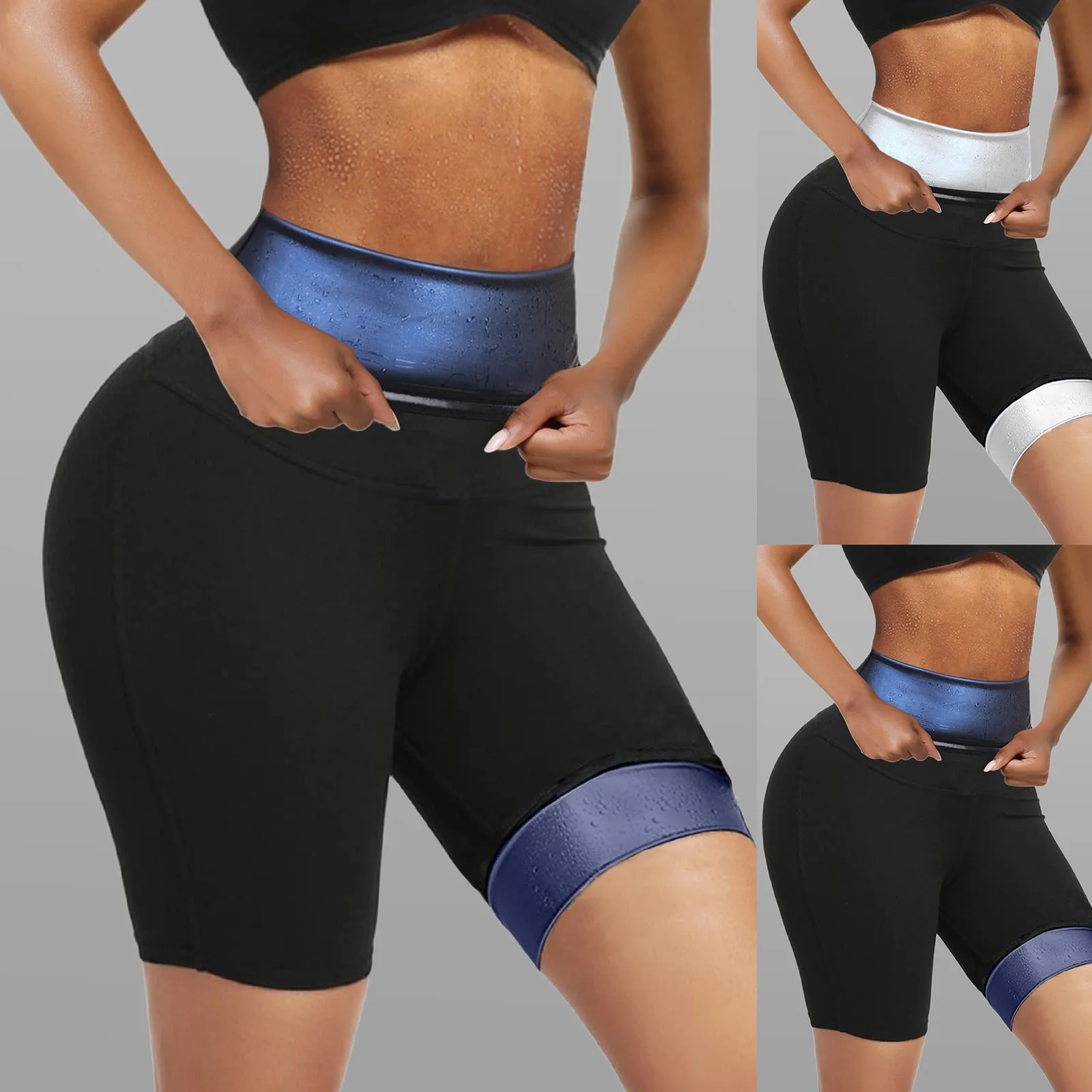 Body Shaper Pants Sauna Shapers Hot Sweat Sauna Effect Slimming Pants Fitness Shapewear Workout Gym Compression Fitness Pants