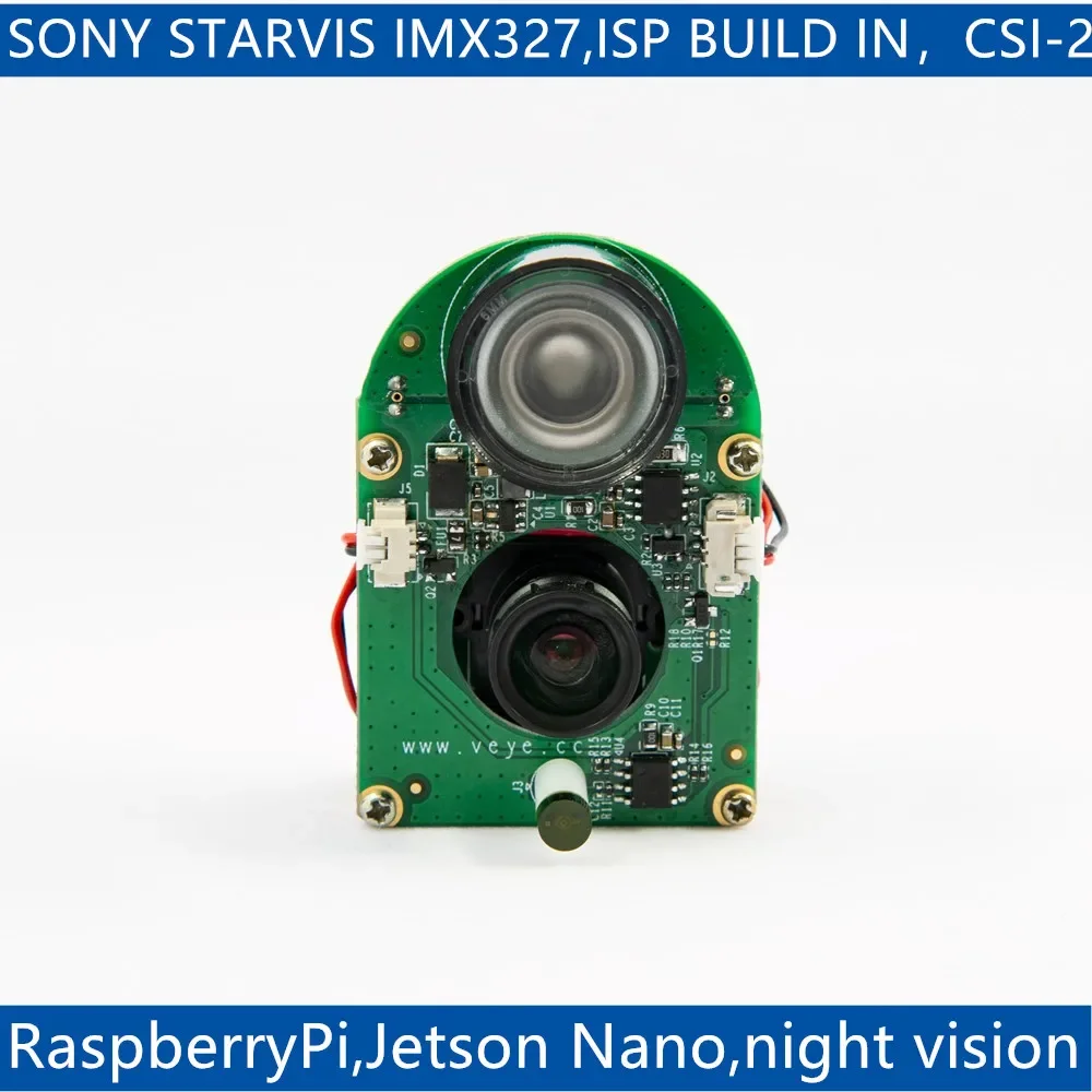 VEYE-MIPI-327E 적외선 야간 투시경, 라즈베리 파이 4, 3B +, 3 및 젯슨 나노 자비에 NX,IMX327 MIPI CSI-2, 2MP ISP 카메라 모듈