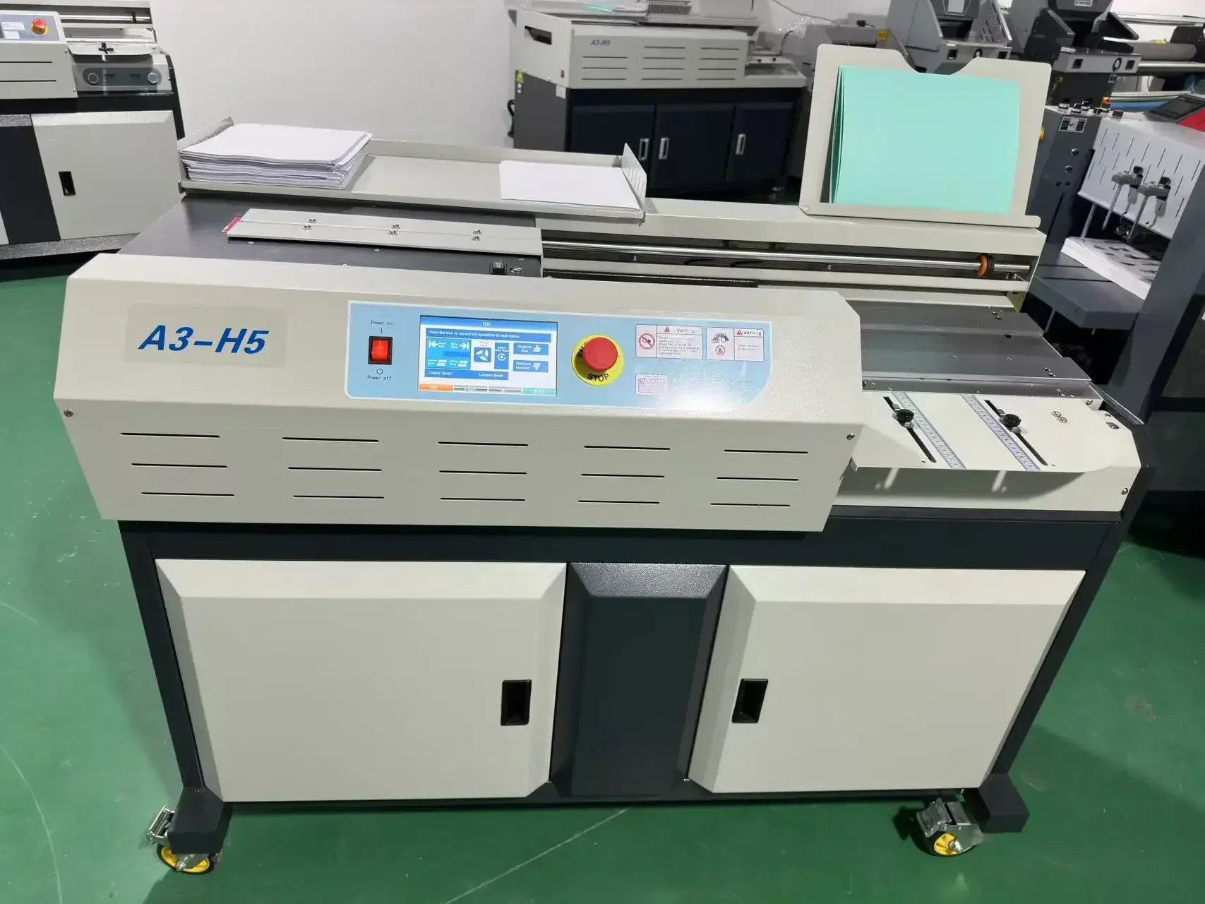 A3-H5 Omron PLC Brand Book Binding Machine Heavy-Duty Thermal Glue Fast Speed Automatic Desktop Perfect Binding Used Motor Core