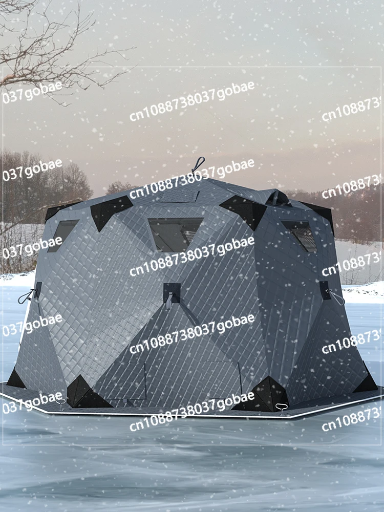 Hexagonal Ice Fishing Tent Outdoor Winter Fishing Camping Equipment Thickened and Cotton Winter Winter Extremely Cold Warm