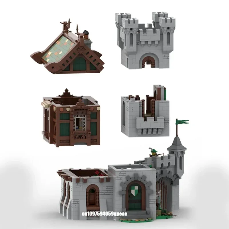 ใหม่ 4000 ชิ้น Moc ยุโรปยุคกลางสตรีทวิวไฮแลนด์แมนเนอร์รุ่นที่กำหนดเองปริศนา DIY ความคิดสร้างสรรค์ของเล่นเด็กของขวัญวันเกิด