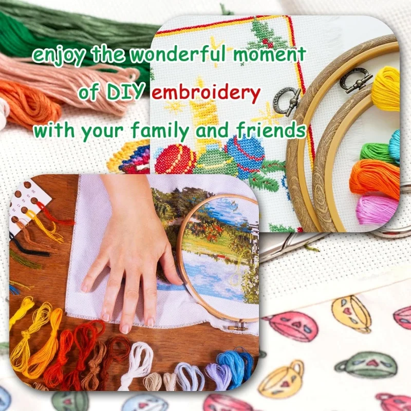 100/50/8/5PCS Environmental Protection Cross Stitch Embroidery Thread Embroidery Thread Polyester Cotton Thread Embroidery Line - Image 3