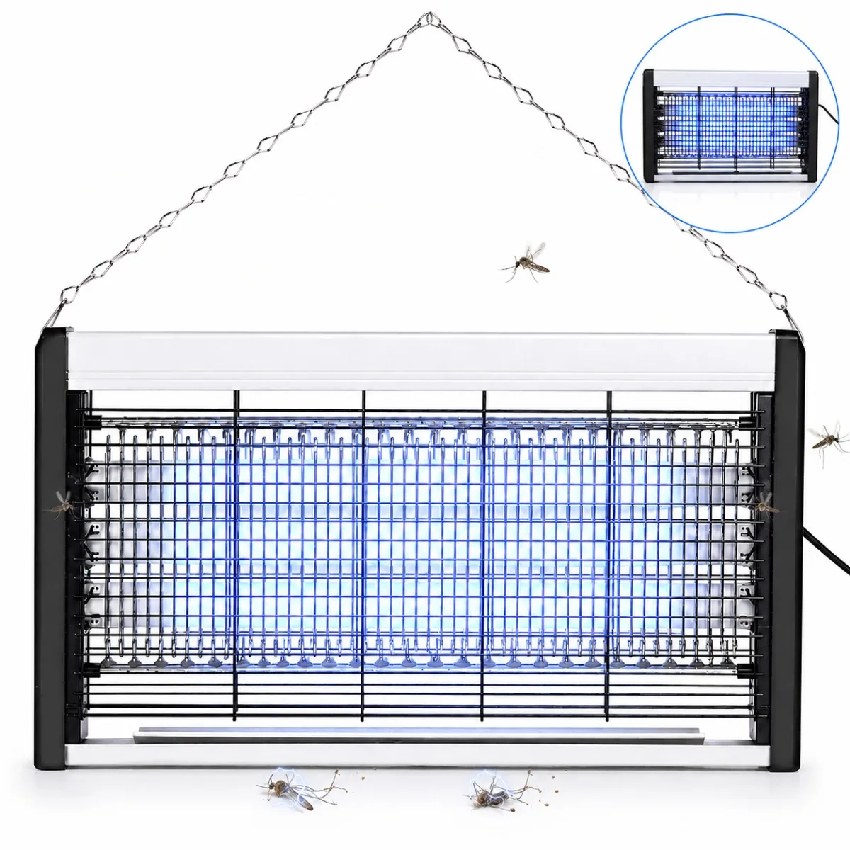 Indoor LED Mosquito Killer Lamp Electric Bug Zapper, Silent Photocatalyst Mosquito Trap, Physical Insect Killer for Home Bedroom