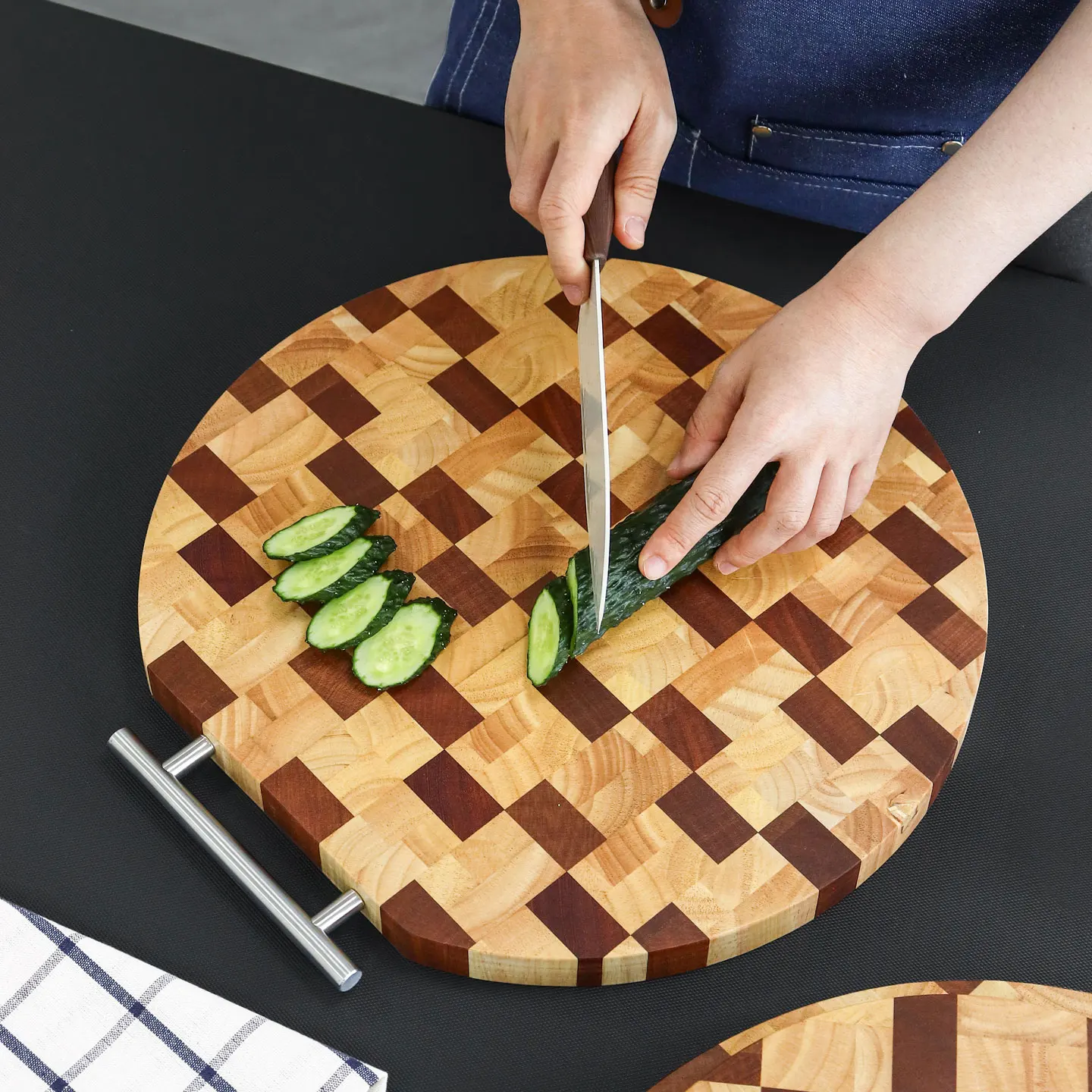 

Real Wood Chboard Pattern Cutting Board round Wooden Chop Board Kitchen Meat Cutting Board Bread Board Ins Sle