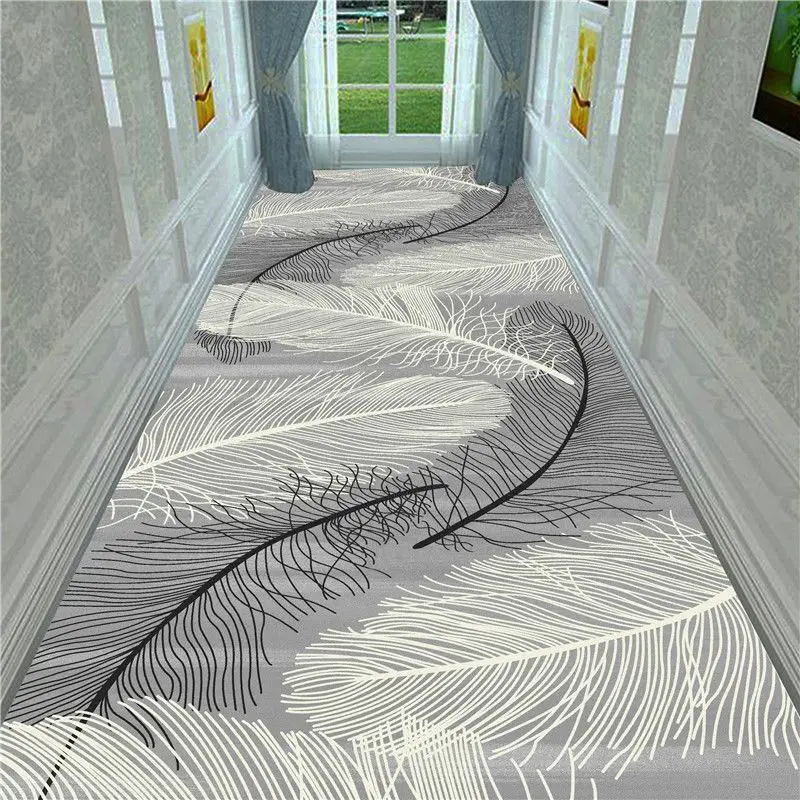 NONE Retro Long Corridor Runner Rug Beige 5