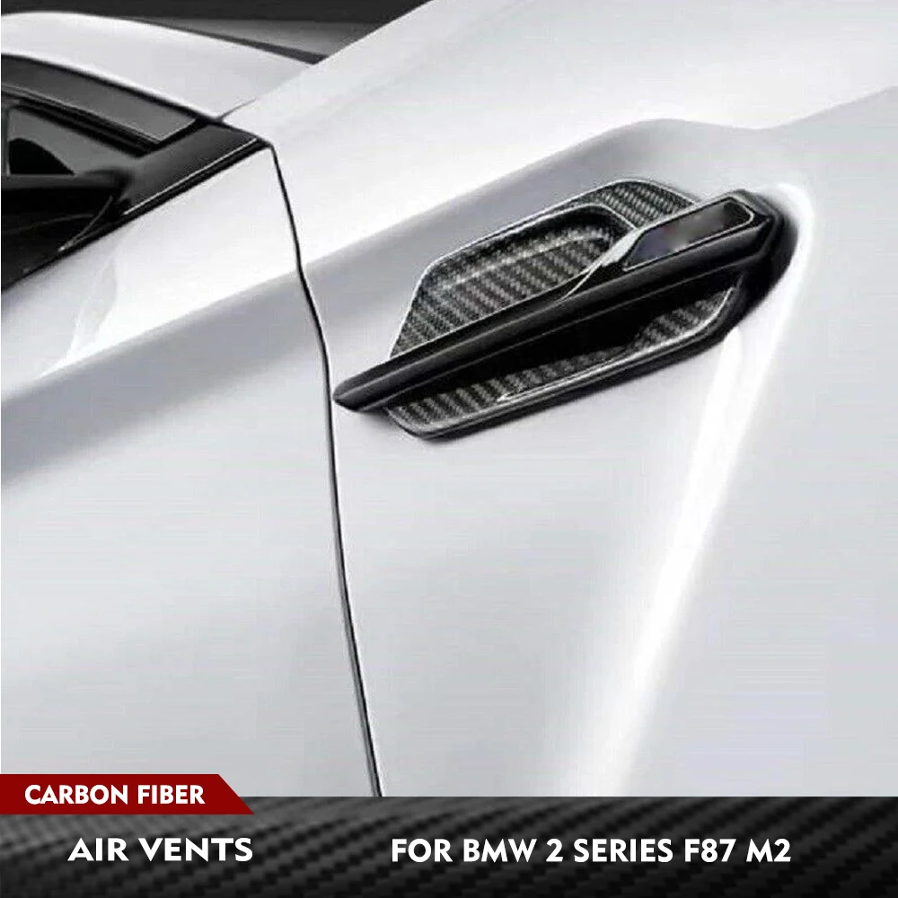 

Декоративные накладки на боковые воздухозаборники из карбона для BMW 2 серии F87 M2 Base Coupe 2016-2017, комплект для тюнинга кузова