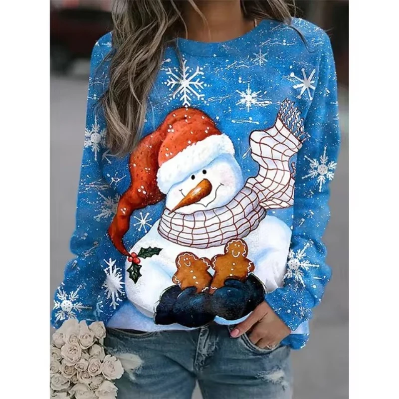 2024 Christmas hoodie Snowman 3D printed sweatshirt for men and women long sleeve hoodie street clothing oversized pullover fash