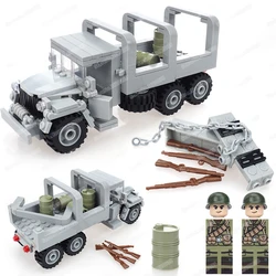 US military WW2 Building Block GMC CCKW Truck Assemble Transportation Figures Weapons Battle Model Child Christmas Gift Boy Toys