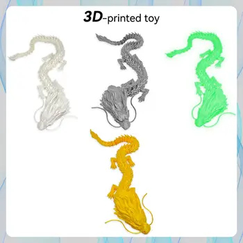 3D מודפס סיאמיים דרקון קישוטי ניידים מצוירים יצירתיים דרקון צמחי מסלעה דגי טנק גינון קישוט 33cm 42cm 8 best sales דג תלת-ממדי - №8