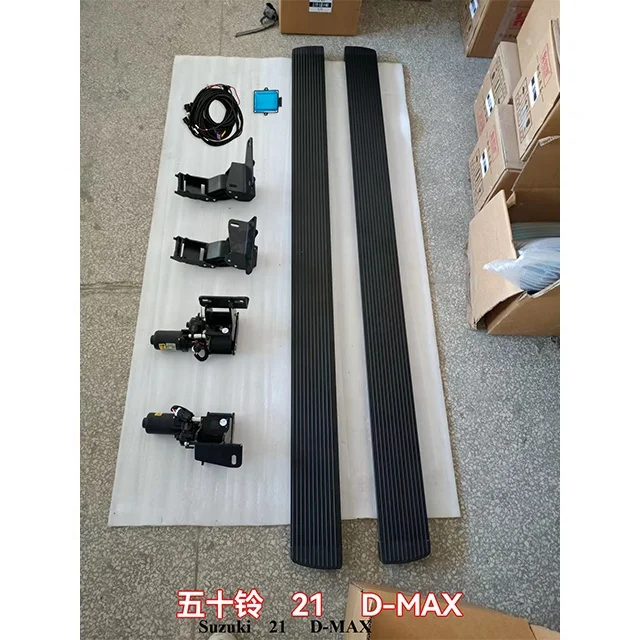 Electric Side Step Bars, Waterproof Dual Motor Power Running Boards for Suzuki Jimny Isuzu Offroad, 600LBS Heavy Duty Aluminum