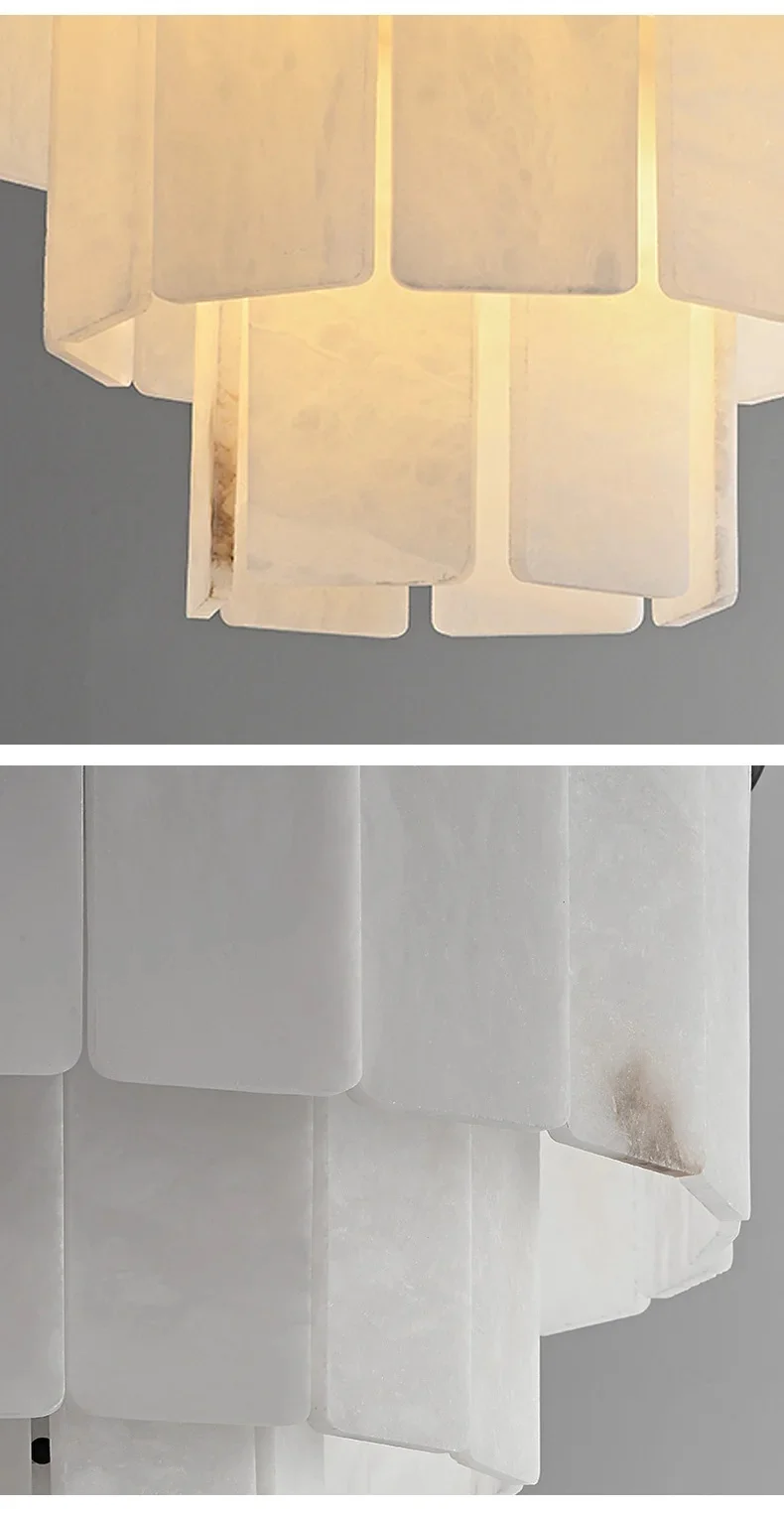 الحديثة المنزل فيلا دوبلكس المعيشة غرفة الطعام النحاس المرمر الثريا الشمال فندق غرفة نوم الرخام قلادة نحاسية الخفيفة