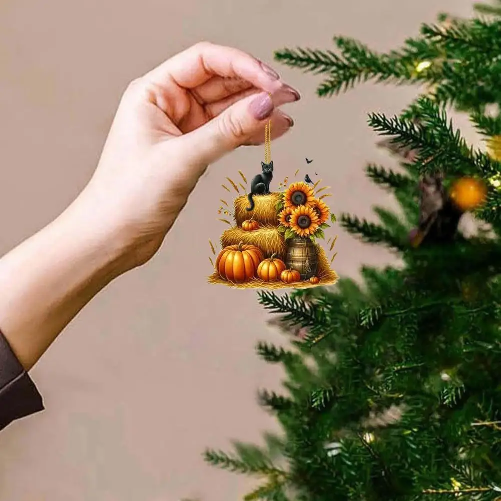 Durable Holiday Decorations Festive Holiday Car Decor Set Christmas Tree Pumpkin Sunflower Maple Hanging for Office for Women