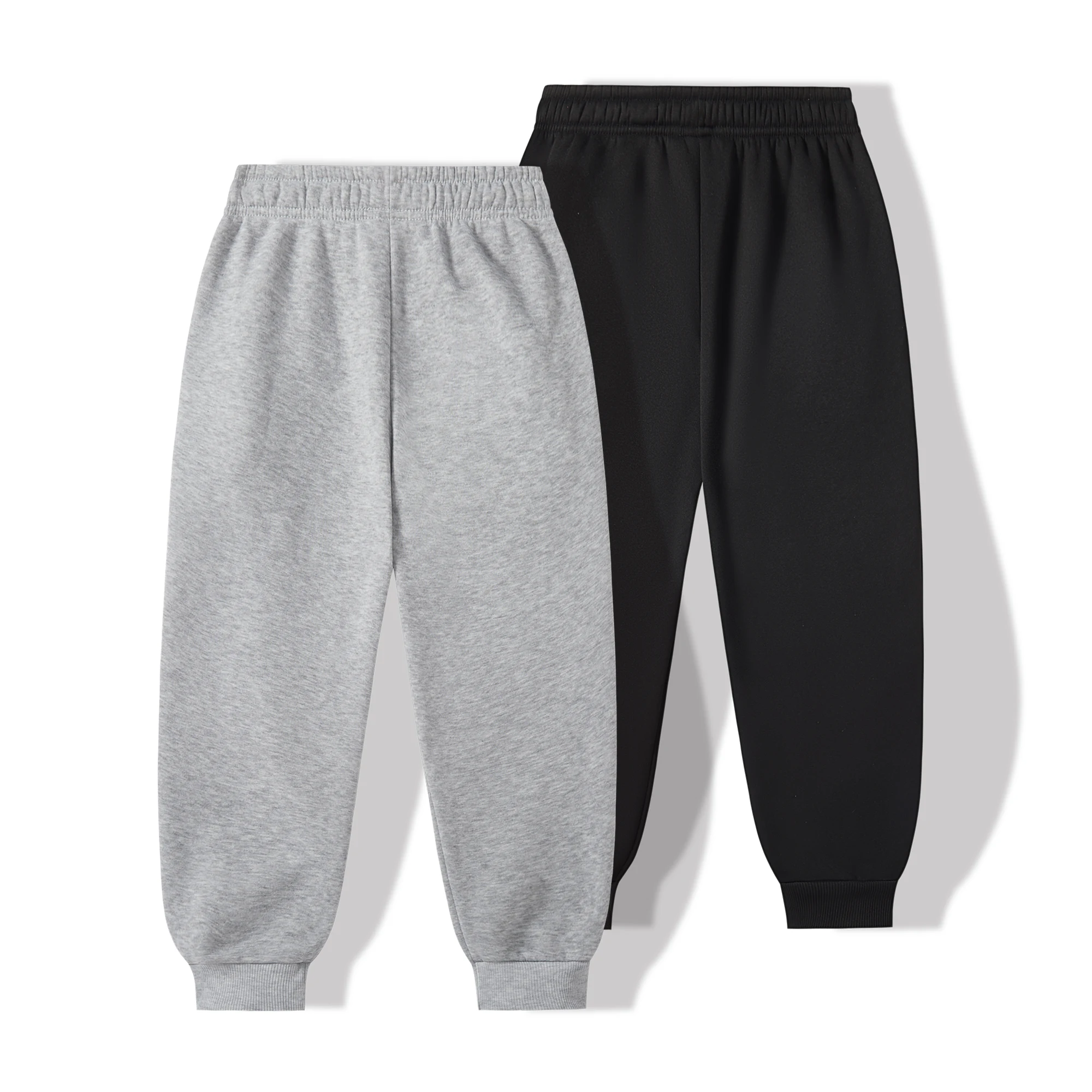 Best Value 2-Pair Fleece Joggers - Tough & Warm Pants for Active Kids, Unisex Side-Stripe Design