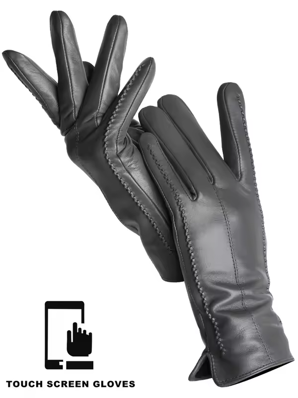 Women's sheepskin gloves winter warm plus velvet short thin touch screen driving color women's leather gloves good quality -2226 - Image 18