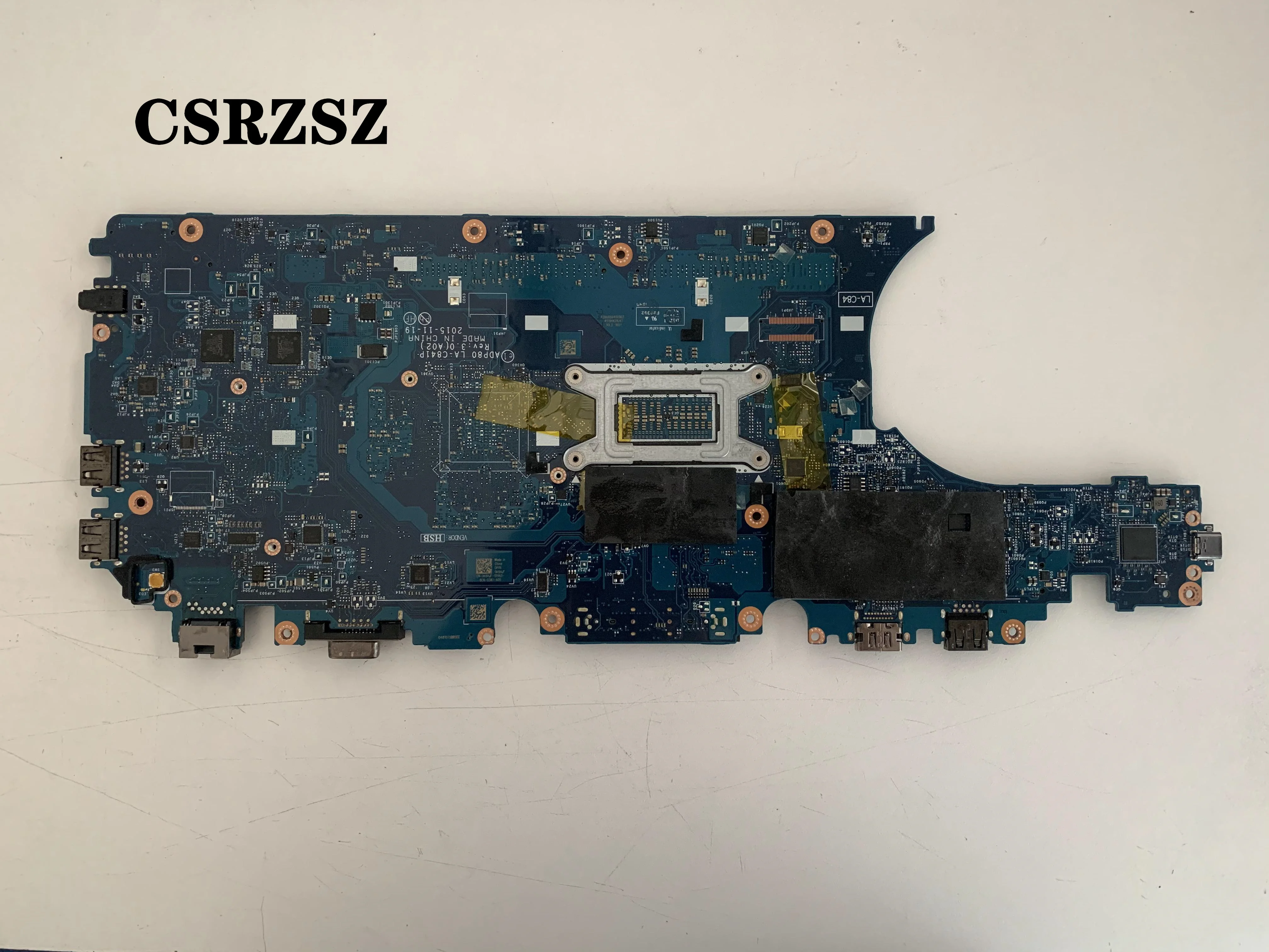 CSRZSZ For Dell E5570 5570 Laptop motherboard  LA-C841P CN-0K6HJF 0K6HJF K6HJF  with i7-6820HQ cpu test work perfect